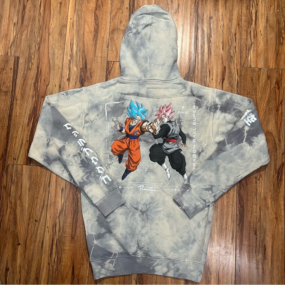 Primitive X Dragon Ball Super Tye Dye Goku Vs Rose Sweater Sz Small